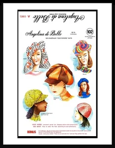 Angelina di Bello 102 PATTERN BERET CLOCHE Hat English & French Instructions - Picture 1 of 5