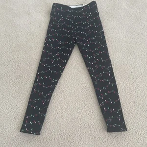 Girls Favorite Leggings By SO Size Medium 8 christmas Lined Holiday Black NEW - Picture 1 of 6
