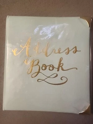 C.R. Gibson Mint Green and Gold Refillable 6-Ring Address Book 26 Entries - Image 1 of 4