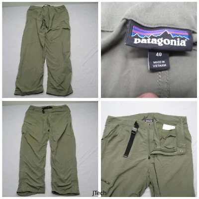 Pantalones de Senderismo Patagonia Hombres 37x32 Verde Causey Lucio Elastizados Correas Ajustables Foto 1 de 4