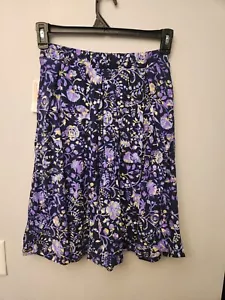 Gonna a pieghe LuLaRoe Madison XS (0-4) blu e viola tasche fiori NUOVA ๐ - Foto 1 di 8