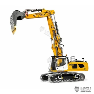 Excavadora hidráulica LESU 1/14 RC LR956 metal 3 brazos RC excavadora 4+3 canales bomba doble - Imagen 1 de 12