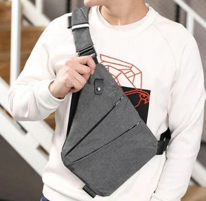 Waterproof Personal Shoulder Anti Theft Pocket Bag Men Travel Casual Chest Pack - Bild 1 von 7