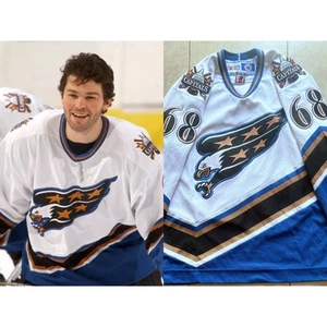 Jaromir JAGR Washington Capitals 2000s CCM jersey M white Scream Eagle NHL vtg - Picture 1 of 12
