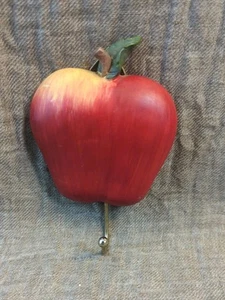 Gancho de pared manzana roja toalla baño cocina fruta rústica granja decoración vintage - Imagen 1 de 6