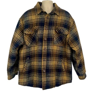 Vintage Naturalife Outerwear Jacke Herren XL blau kariert gesteppt Wollmischung Gorpcore - Bild 1 von 12