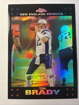 2007 Topps Chrome Refractor TC6 Tom Brady Patriots GOAT!! - Image 1 of 2