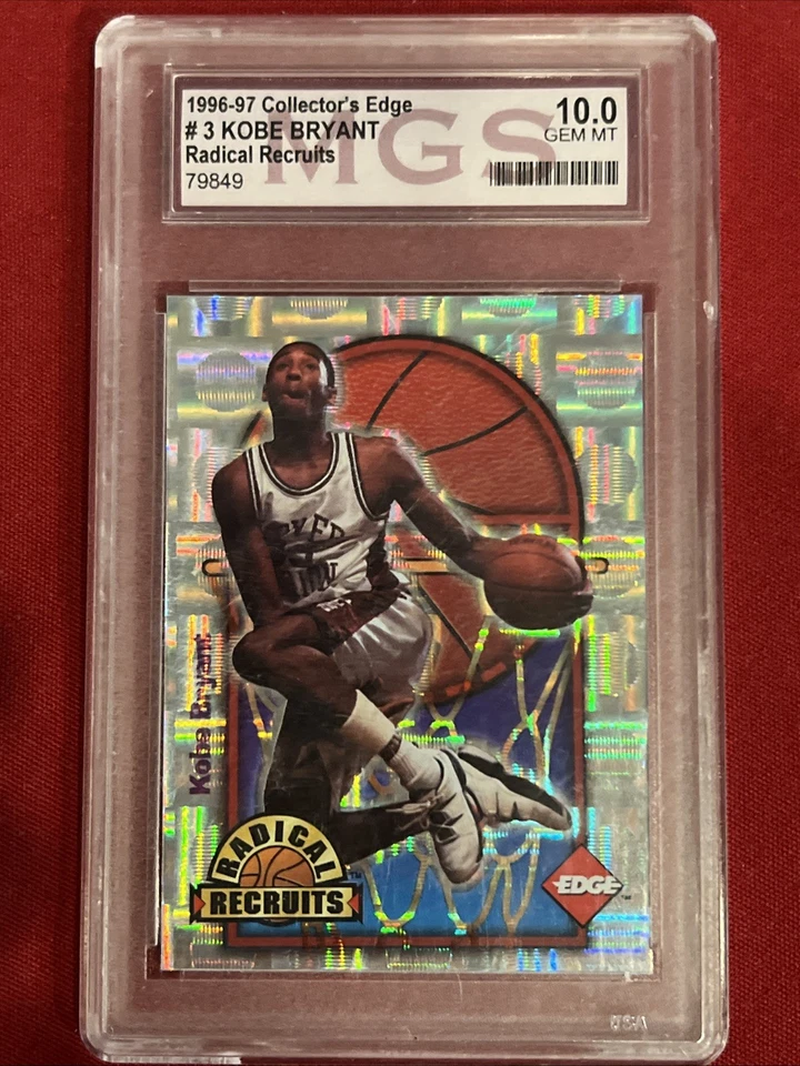 Collector’s Edge Kobe Bryant #3 1996 RC Radical Recruits MGS 10 gemas como nuevo (¡raro!) Foto 1 de 4