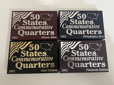 2002 50 States Commemorative Quarters - Denver -Philadelphia-Gold-PLATINUM SET - Image 1 of 4