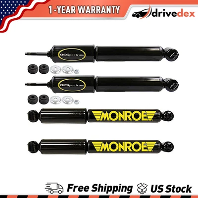 4 Amortiguadores delanteros traseros Monroe para Lincoln Continental 1983 1984 1985 1986 Foto 1 de 3