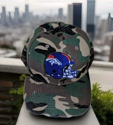 Denver Broncos Cascos Logo Verde Camuflaje Sombrero Gorra ¡Nuevo! Genial  Foto 1 de 4