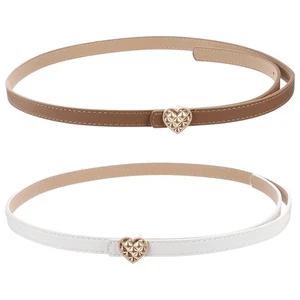 2 Pcs Thin Belt Miss Man Dress Belts for Women Lady Decorative Female - Foto 1 di 12