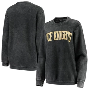 Damen Pressbox schwarz UCF Knights bequem Cord Vintage Wash Basic Bogen Pullover - Bild 1 von 3