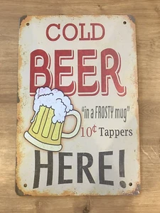 Blechschild "Cold Beer Here" - Bild 1 von 1