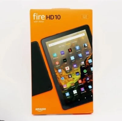 Kindle Fire HD 10 Tablet 10.1" 32 GB Black 9th Amazon Camera 12 Hour Alexa WiFi - Image 1 of 4