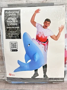 Disfraz de tiburón devorador de hombre inflable Morph adulto talla única - Imagen 1 de 5