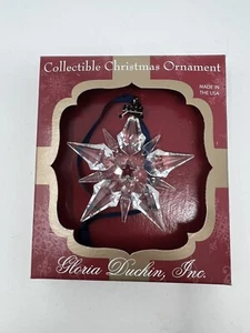 Gloria Duchin 2001 - Collectible Annual Christmas Ornament - Cut Crystal Glass - Picture 1 of 3