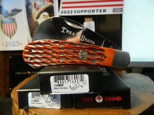 BOKER 110843 4" HAWKBILL POCKET KNIFE D2 TOOL ST BLADE GENUINE BROWN BONE HANDLE - Picture 1 of 15