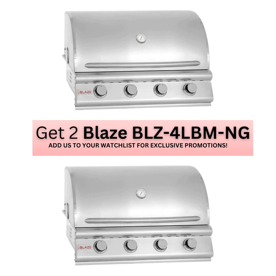 Blaze Prelude LBM 32-Inch 4-Burner Built-In Natural Gas Grill - BLZ-4LBM-NG
