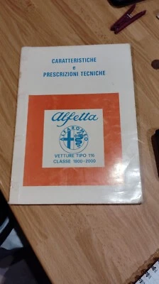 Manuale caratteristiche Alfa Romeo Alfetta - Immagine 1 di 3