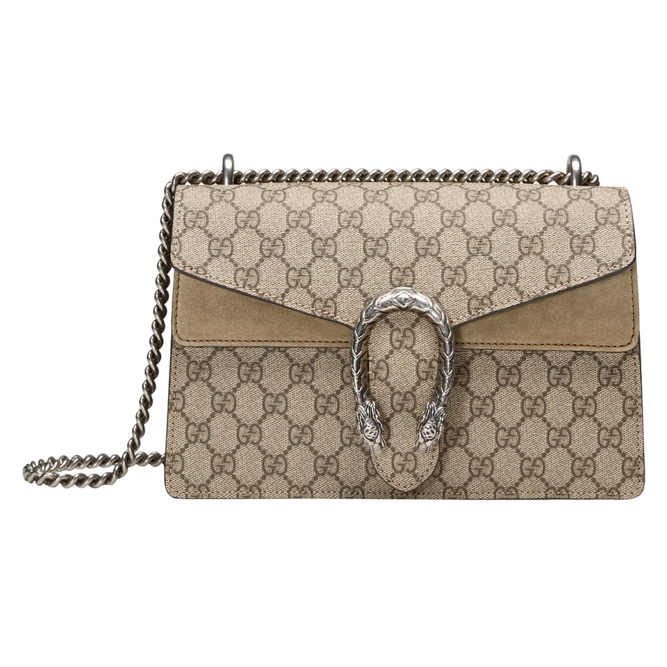 Gucci Dionysus GG Shoulder Bag Small Beige/Ebony Canvas/Suede