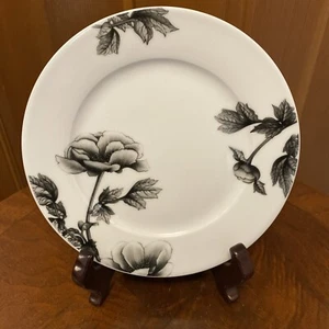 Spode Black Peony 7.5-Inch Dessert/Bread Plate ~ Perfect - Picture 1 of 4