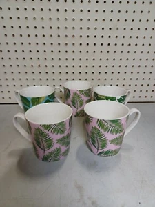 Set Of 5 Coffee Mug Tropical Summer Colorful Cups RESALE $$ - Picture 1 of 4