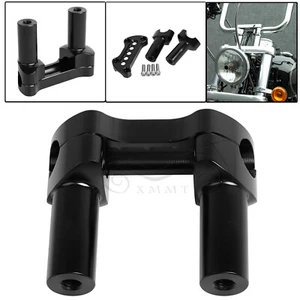 3.5" Handlebar Risers Top Clamp For Harley Softail Dyna Wide Glide FXWG V-Rod - Picture 1 of 17