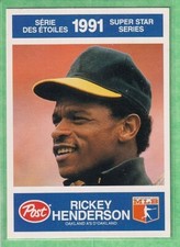 1991 Post Canadian Super Star Series #24 Rickey Henderson Oakland Athletics