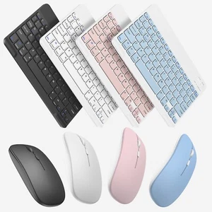 10"Wireless Bluetooth Keyboard Mouse Set Rechargeable For Laptop Computer Tablet - Picture 1 of 49