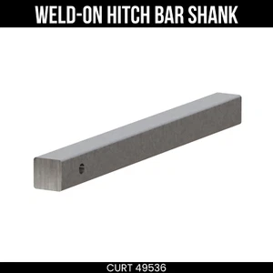 CURT Weld On Shank 2 In x 24 In Raw Steel Trailer Hitch Fabrication Part 49536 - Picture 1 of 1