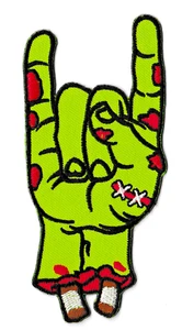 Écusson patche Zombie horns metal symbole thermocollant applique patch brodé - Picture 1 of 2