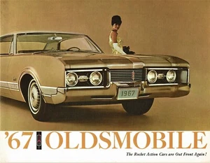 1967 Oldsmobile 98 88 Toronado Cutlass 442 F-85 Wagons Large Deluxe Brochure - Picture 1 of 2