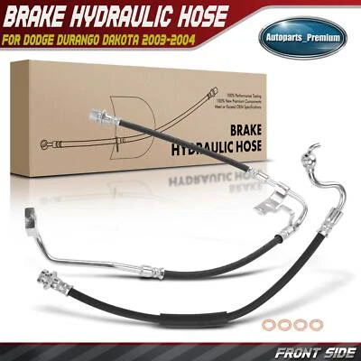 2 передних левых и правых тормозных гидравлических шланга для Dodge Durango Dakota 2003-2004 - Изображение 1 из 4