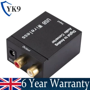 Toslink a Audio Analógico Convertidor Óptico Coaxial Digital RCA L/R Adaptador 5V DC - Imagen 1 de 10