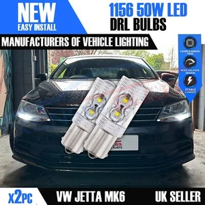 VW Jetta MK6 2011-2018 BA15S DRL Daytime - Xenon Super White Lights Bulbs Canbus - Picture 1 of 7