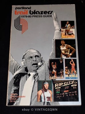 Portland Trail Blazers 1979 1980 Press GUIDE Media Yearbook / TENTH ANNIVERSARY  - Image 1 of 4