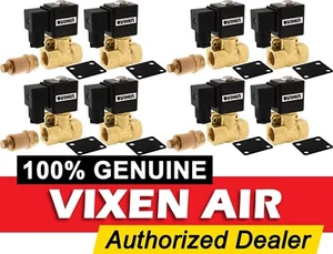 1/2" NPT SOLENOID 8PK W/FOUR SLOW DOWN DUMP VALVE SUSPENSION/AIR RIDE 12V/250PSI - Picture 1 of 6