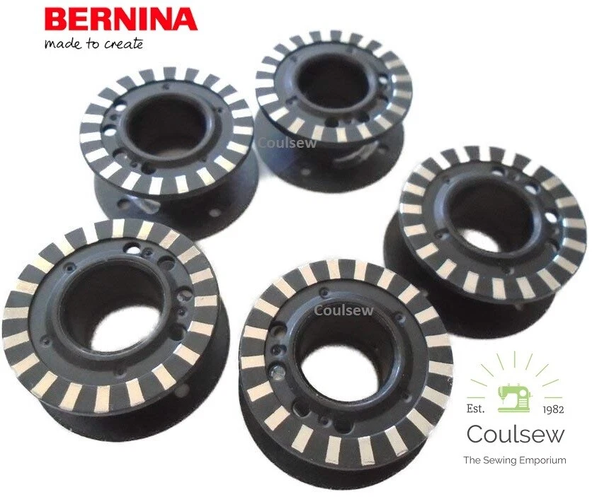 5 BERNINA SEWING MACHINE BLACK JUMBO BOBBINS NEW 4 Series 435 475QE 480  - Image 1 of 1