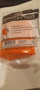 HUNTERS ORANGE SICHERHEITSWESTE - HERGESTELLT IN DEN USA! NEU WERKSEITIG VERSIEGELT - WASCHBAR - 1 GRÖSSE PASST - Bild 1 von 2