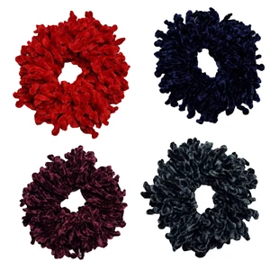 New Velvet Hijab Hair Scrunchie Big Tie Bun Volumising Scarf Volume Bobble - Picture 1 of 21