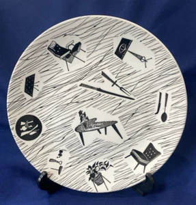 Ridgway Hausfrau Salat Mittagessen Tee Teller 22 cm Retro früher Rückenstempel - Bild 1 von 3