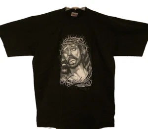 **RARE** Vintage Mister Cartoon Tee Black Jesus Design Size XL-Tall New in Box - Picture 1 of 11