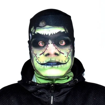 3D Effekt Gesicht Skin - Frankenstein - Stoff - Halloween Maske - Bild 1 von 4