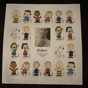 USPS Charles Schulz “Peanuts” Forever Stamps Pane Of 20 Unused Charlie Brown MNH - Picture 1 of 2