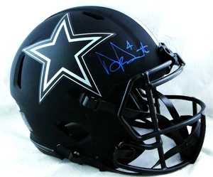 Dak Prescott Signed Cowboys F/S Eclipse Speed Authentic Helmet - Beckett Auth - Picture 1 of 7