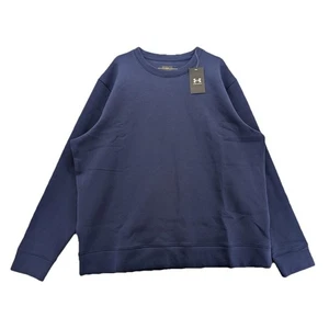 Under Armour UA Summit Knit Crew Sweatshirt Unisex Size 3XL 1374832-410 Navy - Picture 1 of 4