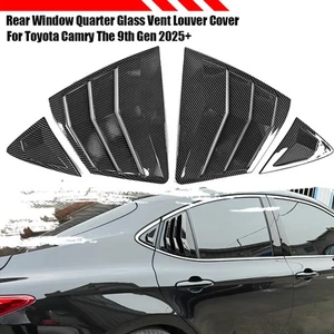 For Toyota Camry 2025+ 9th Gen Carbon Fiber Style Rear Window Vent Louver Covers - Picture 1 of 5