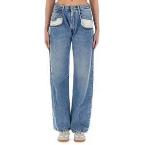 Maison Martin Margiela Exposed Contrast Dropped Pocket Straight Leg Jeans Sz 40 - Picture 1 of 11