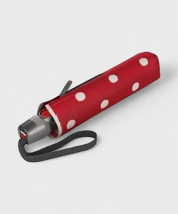 Knirps T200 Regenschirm duomatic, medium, kippsicher, dot art red 32014903 - Bild 1 von 10